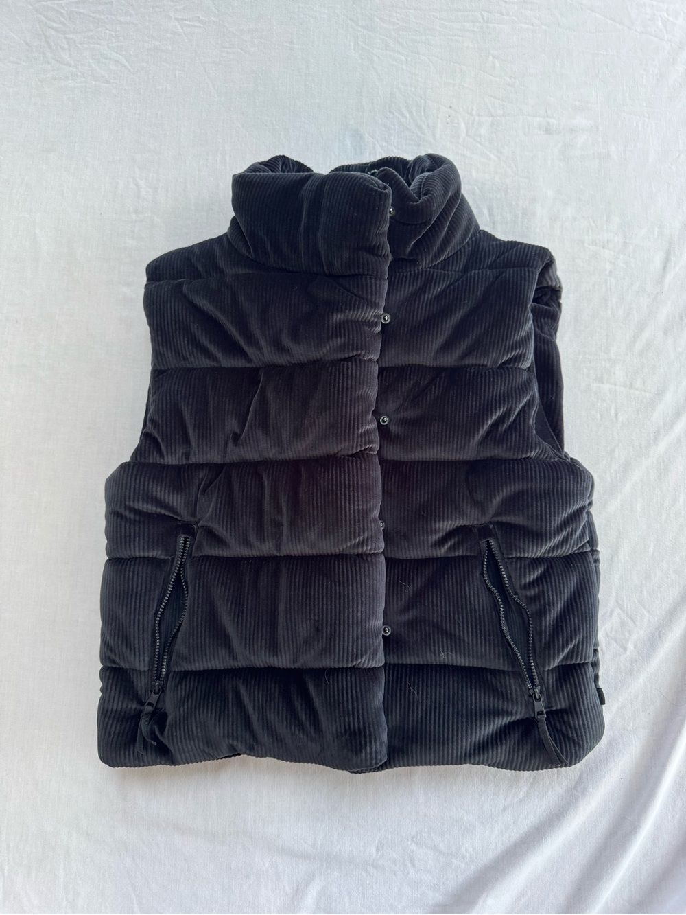 Avia Black Corduroy Puffer Vest
